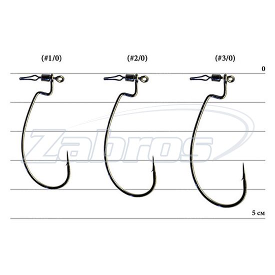 Фотография Decoy HD Hook offset Worm 117, 1/0, 5 шт, Black