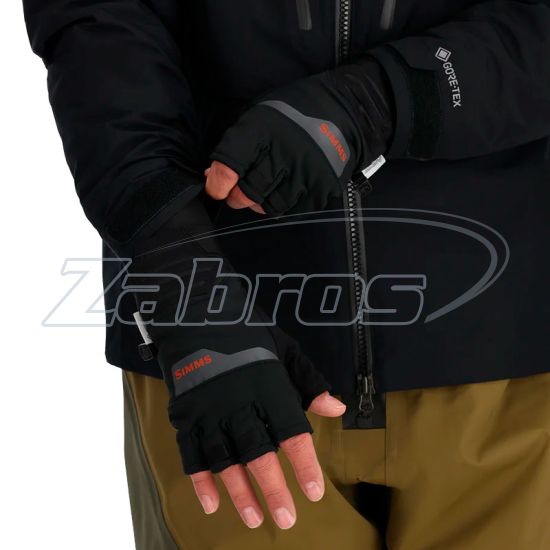 Малюнок Simms Windstopper Half-Finger Fishing Glove, 13795-001-60, XXL, Black