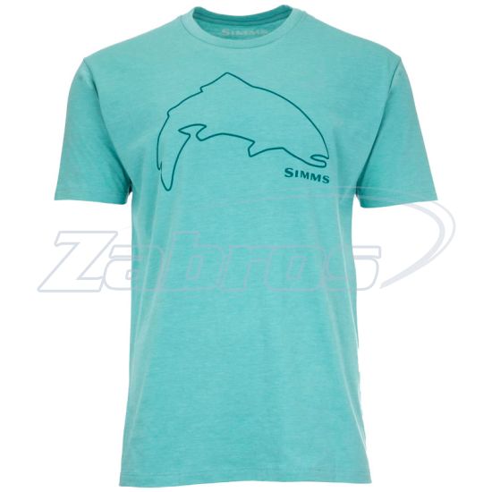 Фото Simms Trout Outline T-Shirt, 13519, XL, Oil Blue Heather