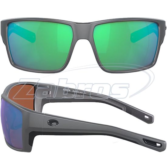Фотографія Costa Del Mar Reefton Pro, 97963911221, Matte Gray, Green Mirror, Glass