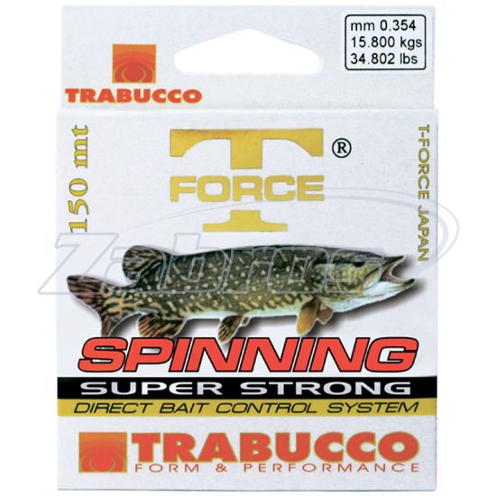 Фотография Trabucco T-Force Spinning Pike, 053-55-200, 0,2 мм, 5,45 кг, 150 м, Dark Green