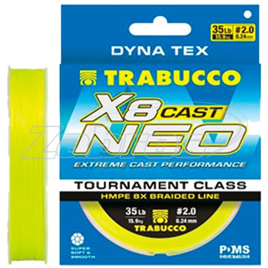 Фотографія Trabucco Neo X8 Cast, 054-14-118, #1,2, 0,185 мм, 9,07 кг, 150 м, Hi-Vis Yellow