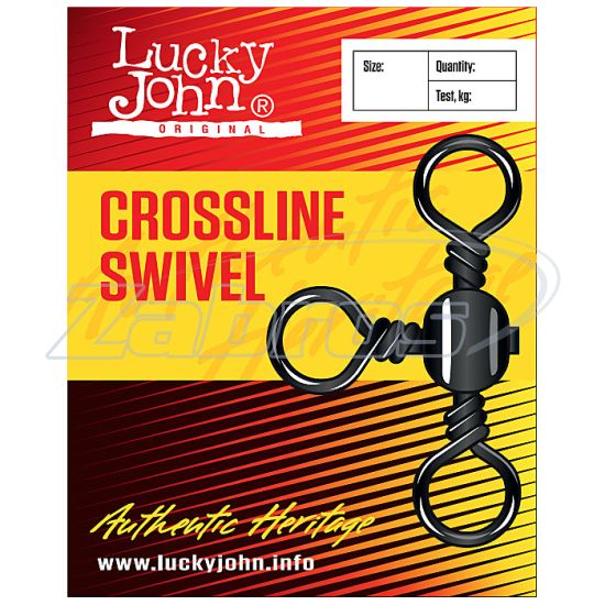 Цена Lucky John Crosline Swivel Black, LJ5008-008, 17 кг, 10 шт