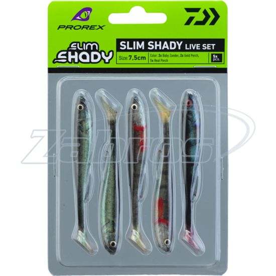 Фото Daiwa Prorex Real Slim Shady Live Set, 15100-615, 2,95", 7,5 см, 5 шт