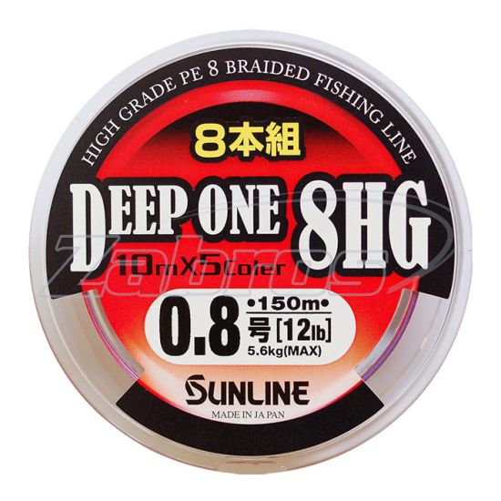 Фото Sunline Deep One 8HG, #1, 0,17 мм, 7,5 кг, 150 м, Multi Color