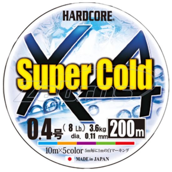 Фото Шнур Duel Hardcore Super Cold X4, H4469, #1, 0,17 мм, 8 кг, 200 м, Hi-Vis Yellow