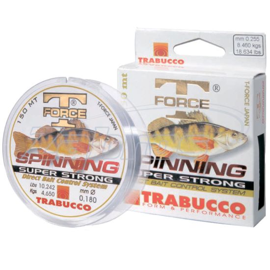 Фото Trabucco T-Force Spinning Perch, 053-50-180, 0,18 мм, 4,65 кг, 150 м, Light Grey