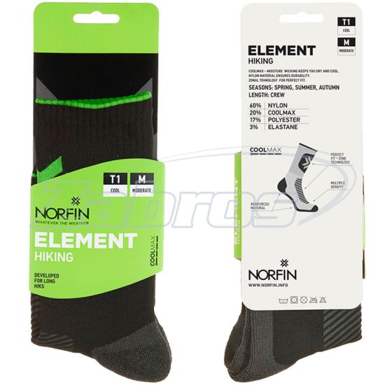 Цена Norfin T1M Element Hiking Coolmax Crew, 304714-02M (39-41)