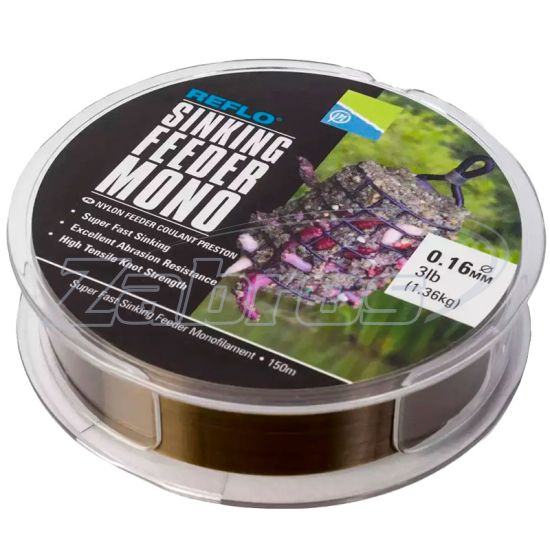 Фотография Preston Reflo Sinking Feeder Mono, 0,18 мм, 1,81 кг, 150 м