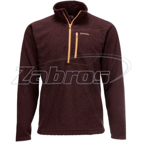 Фото Simms Rivershed Quarter Zip, 13070-901-50, XL, Mahogany