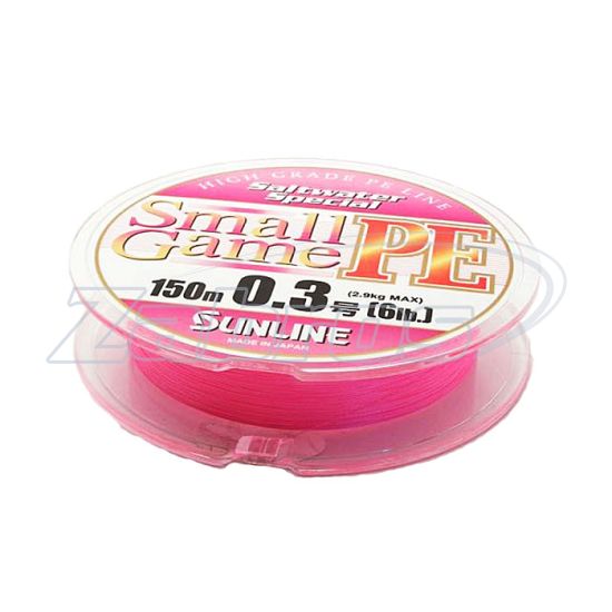 Фотография Sunline Small Game PE, #0,2, 0,09 мм, 2,2 кг, 150 м, Pink