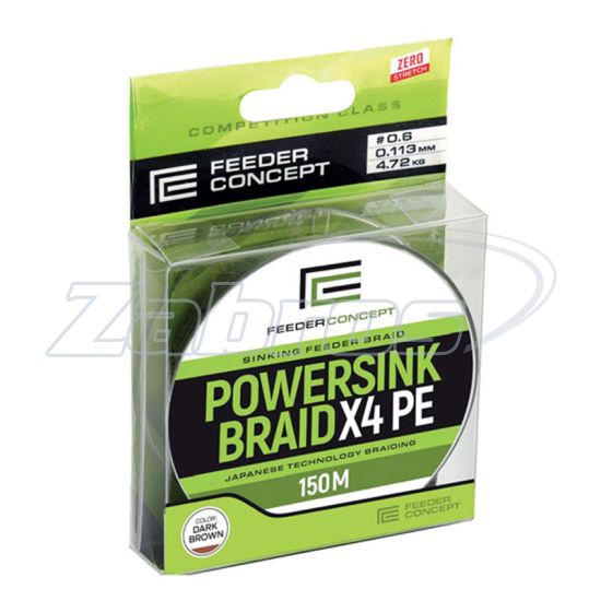 Фото Feeder Concept Powersink, FC4909-011, 0,11 мм, 4,72 кг, 150 м, Dark Brown