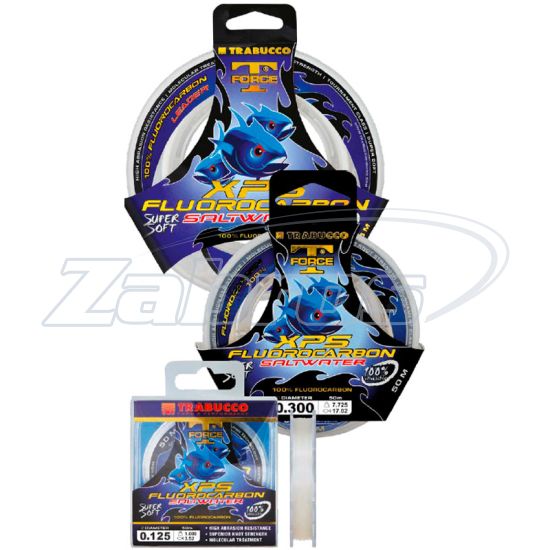 Фото Trabucco T-Force XPS Fluorocarbon SaltWater, 053-38-180, 0,18 мм, 3,21 кг, 50 м