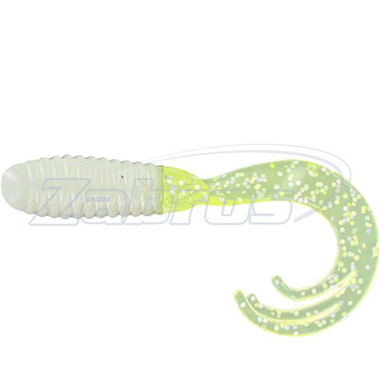 Фото Big Bite Baits Triple Tip Grub, 2,00", 5,08 см, 10 шт, White/Chart Shine