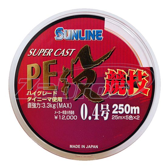 Фото Sunline S-Cast PE Nagi Kyogi, #0,4, 0,1 мм, 3,3 кг, 250 м, Multi Color