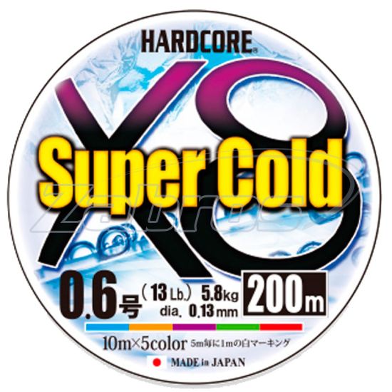 Фото Шнур Duel Hardcore Super Cold X8, H3974, #1,5, 0,21 мм, 13,5 кг, 200 м, Multicolor