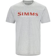 Футболка Simms Logo T-Shirt, 12803-2023-40, L, Grey Heather - Crimson, купити, ціни в Києві та Україні, інтернет-магазин | Zabros