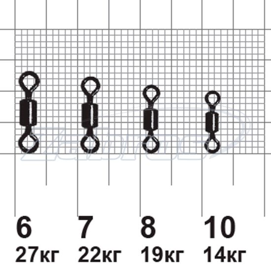 Фотографія MiniMax Long Body Rolling Swivel, YM-1056-10, 14 кг, 10 шт