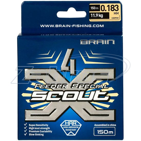 Фотография Brain Scout 4X, 0,183 мм, 11,9 кг, 150 м, Camo Green