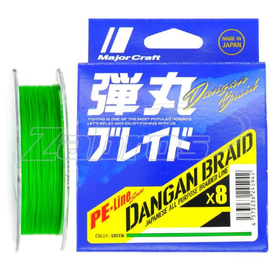 Фото Major Craft Dangan Braid X8, #1, 0,17 мм, 9 кг, 200 м, Green