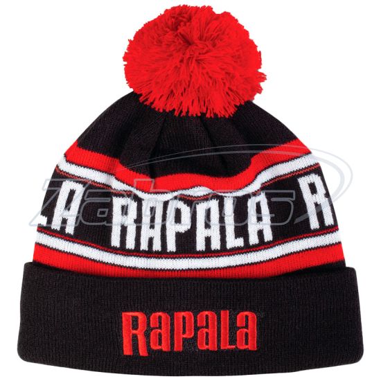 Фото Rapala Pom Beanie, RAPBEANIE7, Black Red White