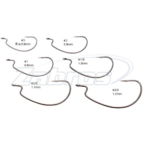 Фотография Varivas Nogales Hooking Master Power Bait Finesse, 2/0, 7 шт