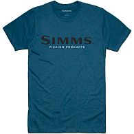 Футболка Simms Logo T-Shirt, 12803-861-50, XL, Steel Blue Heather, купить, цены в Киеве и Украине, интернет-магазин | Zabros