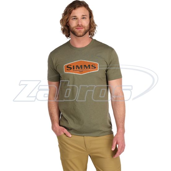 Фотография Simms Logo Frame T-Shirt, 13625-914-60, XXL, Military Heather