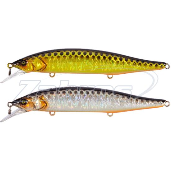 Фото Jackall RV Minnow 110SP, 11 см, 16,3 г, 1,5 м, HL Gold Silver & Black