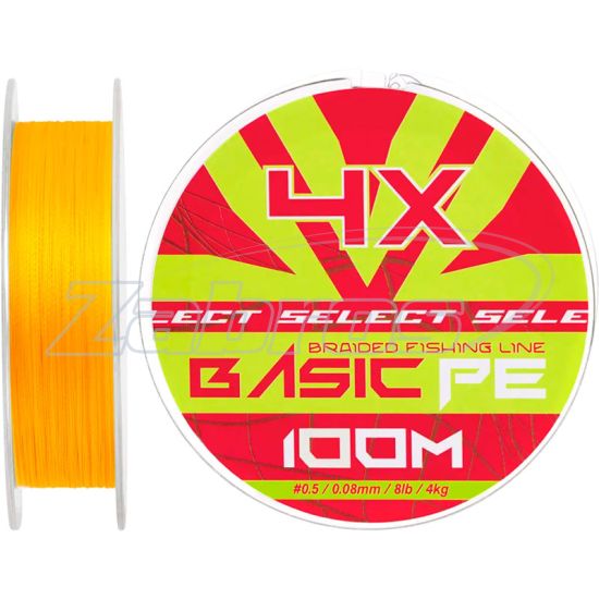 Фото Select Basic PE 4x, 0,1 мм, 4,8 кг, 100 м, Orange