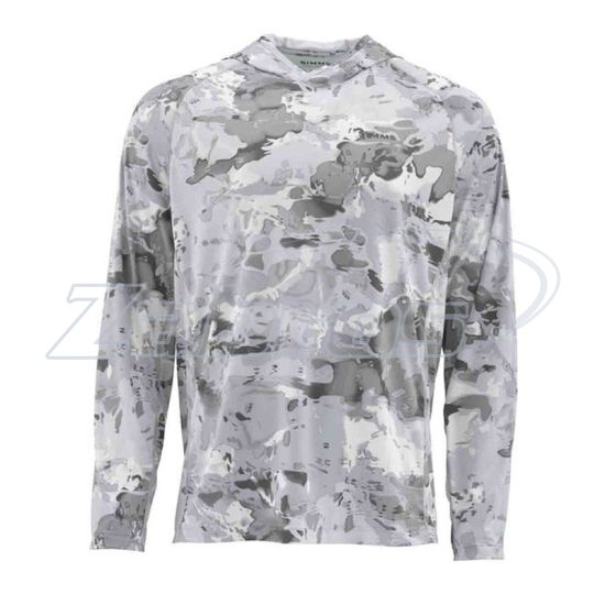 Фото Simms SolarFlex Hoody - Print, 12162-069-50, XL, Cloud Camo Grey