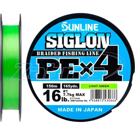 Фото Sunline Siglon PE х4, #3, 0,3 мм, 22 кг, 150 м, Light Green
