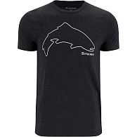 Футболка Simms Trout Outline T-Shirt, 13519-1293-30, M, Dark Gunmetal Heather, купить, цены в Киеве и Украине, интернет-магазин | Zabros