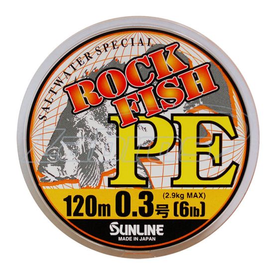 Фото Sunline Rock Fish PE, #0,4, 0,1 мм, 3,6 кг, 120 м, Orange