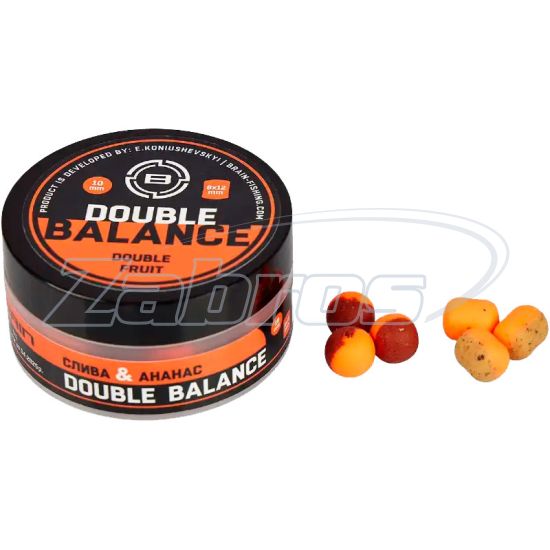 Фото Brain Double Balance Double Fruit (cлива + ананас), 12+10x14 мм, 34 г