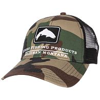 Кепка Simms Trout Icon Trucker Hat, 12226, Woodland Camo: купить, цена, Киев, Украина | Zabros