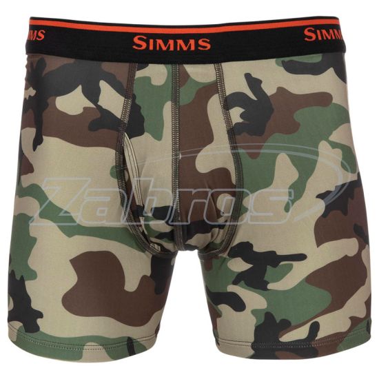 Фото Simms Boxer Brief, 12916-569-40, L, Woodland Camo