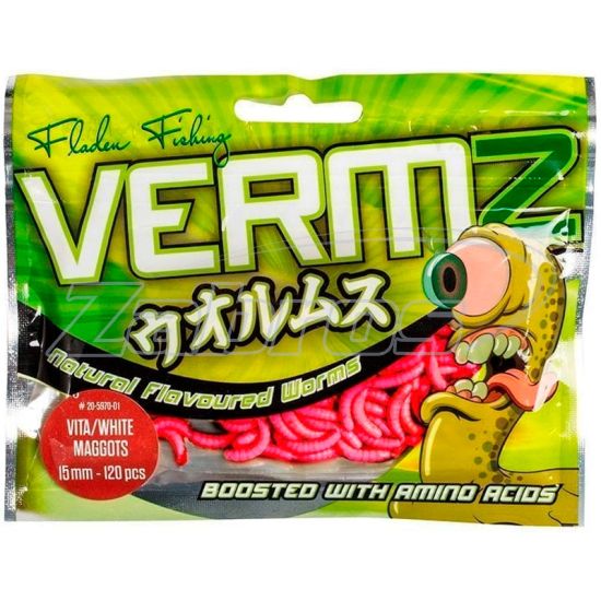 Фото Fladen Vermz Maggots, 15 мм, 120 шт, Natural Red
