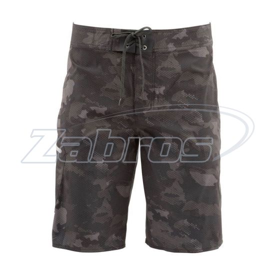 Фото Simms Tumunu Board Short - Print, 12880-008-W40, 40W, Hex Flo Camo Carbon