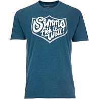 Футболка Simms Fish It Well Badge T-Shirt, 13517-677-50, XL, Sailor Blue Heather, купить, цены в Киеве и Украине, интернет-магазин | Zabros