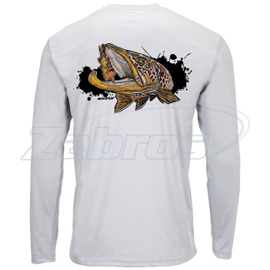 Фото Simms Solar Tech Tee - River Collection, 12883-143-30, M, Brown Trout Sterling