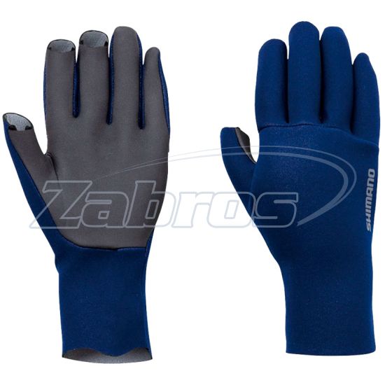 Фото Shimano Chloroprene EXS 3 Cut Gloves, L, Blue Фото Shimano Chloroprene EXS 3 Cut Gloves, L, Blue
