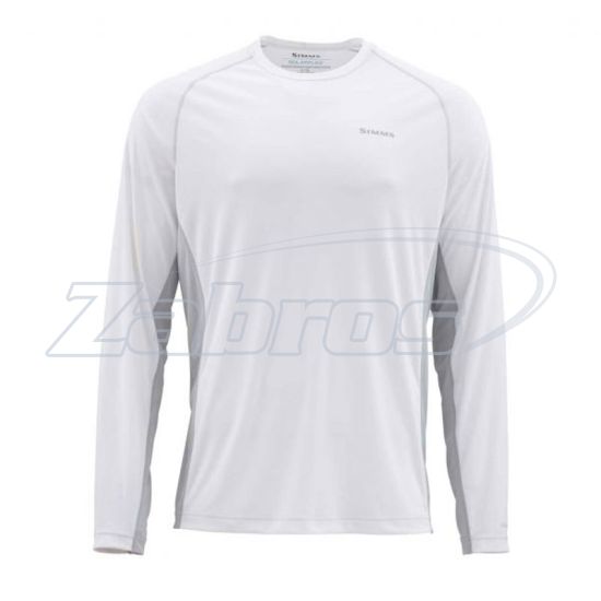 Фото Simms Solarflex Crewneck Shirt-Solid, 12726-183-60, XXL, White 2