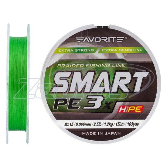 Фото Favorite Smart PE 3x, #1,2, 0,18 мм, 9,5 кг, 150 м, Light Green