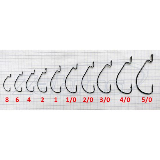 Фотография Kumho Craft Hook Offset Worm WR-216 BN, 1, 5 шт