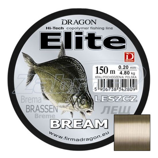 Фото Dragon Elite Bream, 35-01-116, 0,16 мм, 3,05 кг, 150 м, Light Brown