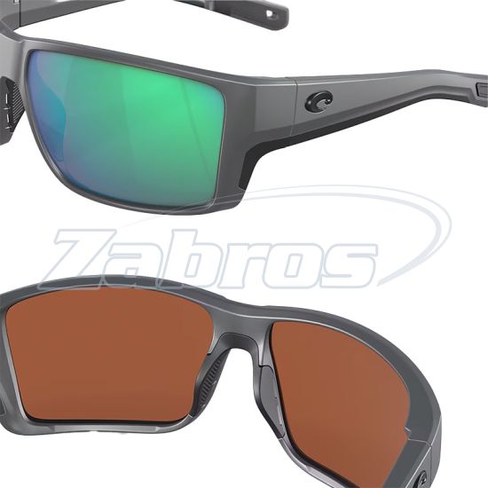 Ціна Costa Del Mar Reefton Pro, 97963911221, Matte Gray, Green Mirror, Glass