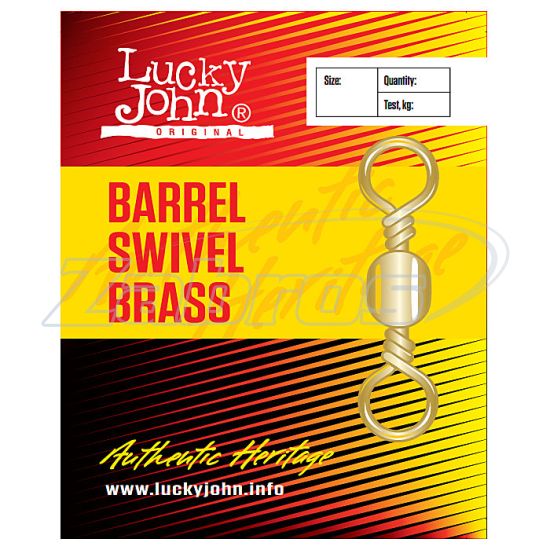 Картинка Lucky John Barrel Swivel Brass, 5003-022, 6 кг, 10 шт