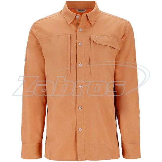 Фото Simms Guide Fishing Shirt, 14440-1255-40, L, Orange Maple