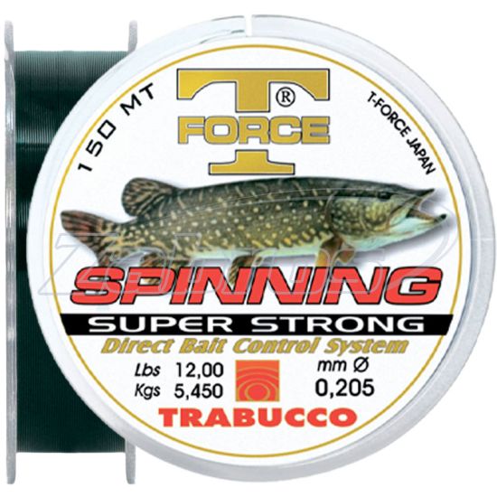 Фото Trabucco T-Force Spinning Pike, 053-55-250, 0,25 мм, 8,36 кг, 150 м, Dark Green Фото Trabucco T-Force Spinning Pike, 053-55-250, 0,25 мм, 8,36 кг, 150 м, Dark Green